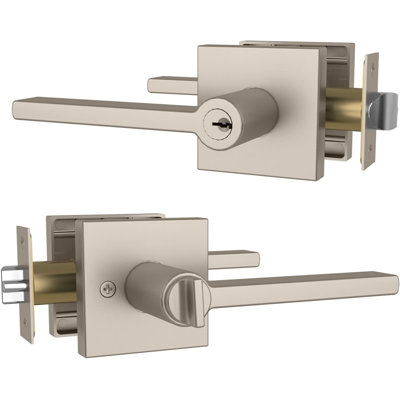 Mega Handles PRIME ENTRY Reversible Interior Door Lever for Bedrooms, Bathrooms & Hallways | Modern Stainless Steel Door Locks | Universal Handing