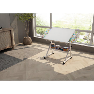 Noyau de casse-tête avancé avec hauteur et angle réglables, 4 configurations de tables à tiroirs de rangement, meubles en feutre et grand volume