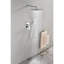 Système de douche en laiton blanc - Tête de pluie murale luxueuse avec installation facile pour installation dans la salle de bain