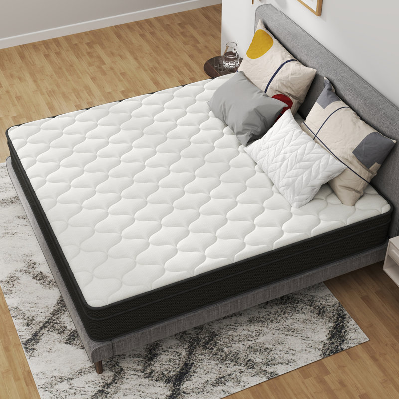 Matelas hybride moyen de 12 po avec ressorts ensachés et mousse certifiée Certipur-US Sutphen, Grand lit