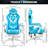 Hoffree Massage Ergonomic Gaming Chair with Bluetooth Speakers and RGB LED Lights-100105949
