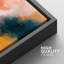 Orange, jaune, bleu marine, peinture abstraite moderne, coups de peinture encadrés, images de salon-101791701-101791702