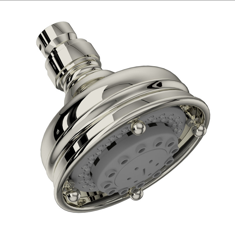 Santena 4" 3-Function Showerhead, Polished Nickel