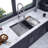 Undermount Single Bowl Stainless Steel Kitchen Sink with Workstation