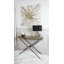 Joffe 82cm Cross Legs Console Table for Living Room, Entrance Hallway Table With Glass Top