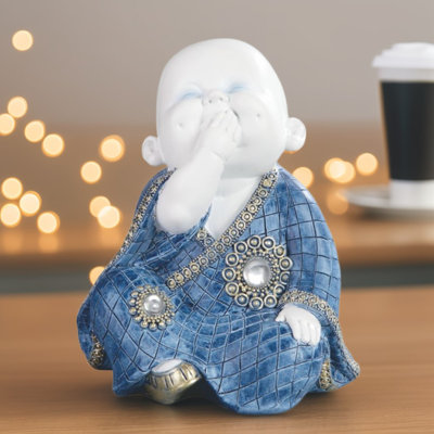 6.75"H Monk No Speak Figurine