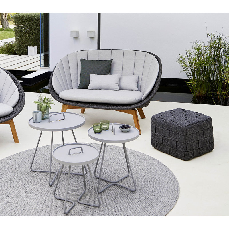 Peacock Papasan Chair with Teak Legs, Dark Green, Dark Gray