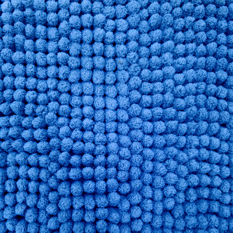 Centreville Chenille Non Slip Bath Mat, Lupin Blue, 90cm L x 60cm W