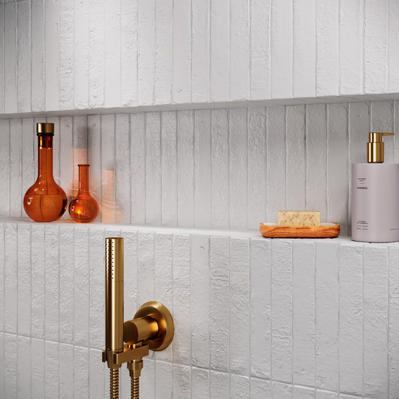 Virtuo Off-White Glossy Ceramic Bullnose Tile Trim