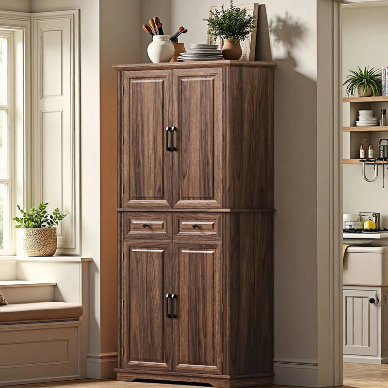 Armoire de cuisine Farmhouse, Noyer