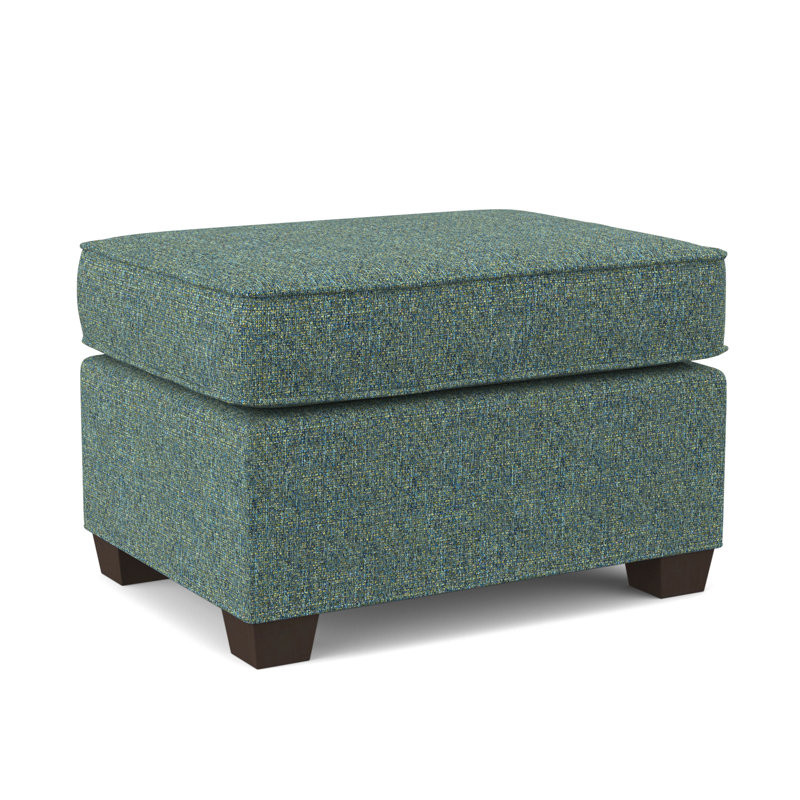 Finn 26" Wide Rectangle Standard Ottoman, Cafelle, Connelly Peacock