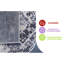 Tapis gris / bleu / traditionnel LOX & LUXE
