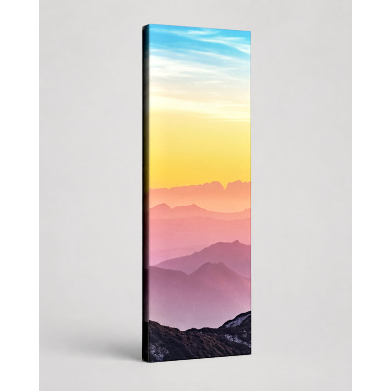 «Mountain Layers at Sunrise», art mural sur toile, 10" W x 30" H