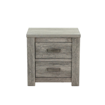 Grey Bedroom Nightstand With 2 Designed Drawers 2 In Attractive A Frame