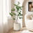 14.4'' H Textured Tall Plant Pots, Off-white Large Plant Pot with Drainage Hole
