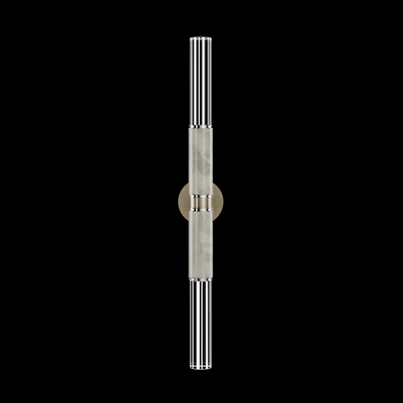 LED Wallchiere, Soft Gold Leaf/Nickel/Smoke