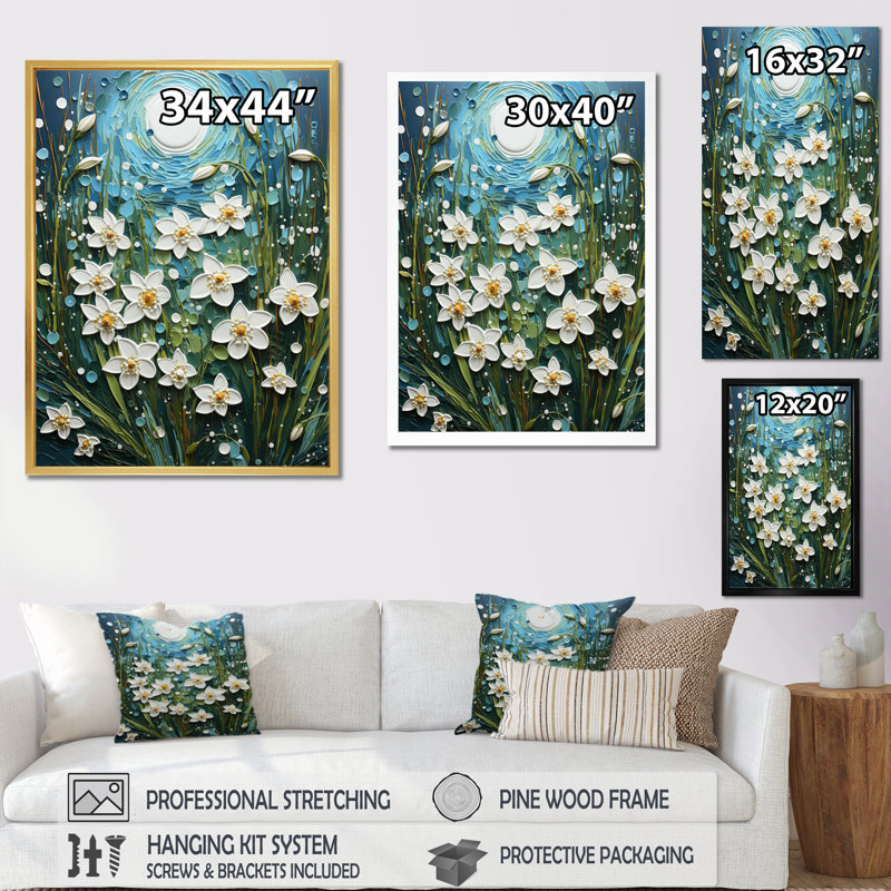 "Point de neige blanc sur fond blanc" de Craigfad III, impression sur toile, H 40 po x l 30 po x P 1,5 po, Toile tendue
