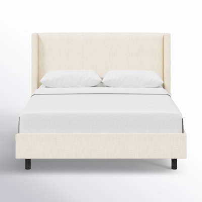 Hanson Upholstered Wingback Platform Bed