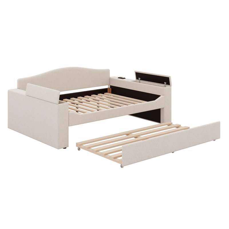 Dinis Upholstered Daybed, Beige
