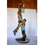 Nifao Collection Kids Playing Basketball in Action Life Size Bronze Statue  27" x 17" x 66"H