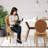 Upholstered Dining Side Chairs,Orange-650722730