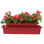 Boîte à fleurs rectangulaire en acier émaillé pour l'intérieur et l'extérieur pour fenêtre, ensemble de deux.