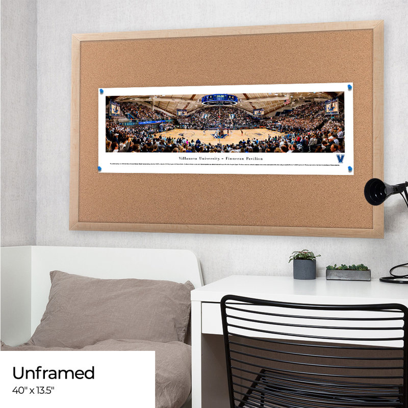 NCAA Villanova Basketball, impression panoramique, H 13,5 po x l 40 po x P 0,1 po, Unframed