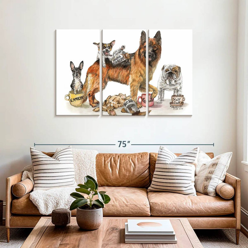 Brampt Coffee Dogs, 36" H x 57" W