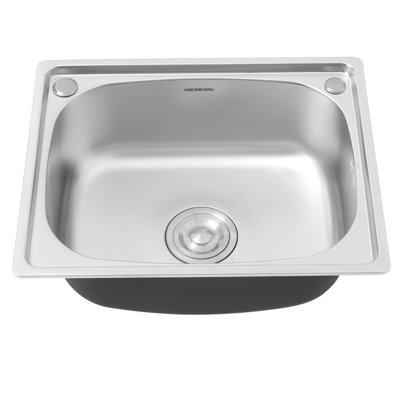 Belfry Kitchen Eva 395mm W Single Bowl Stainless Steel Kitchen Sink