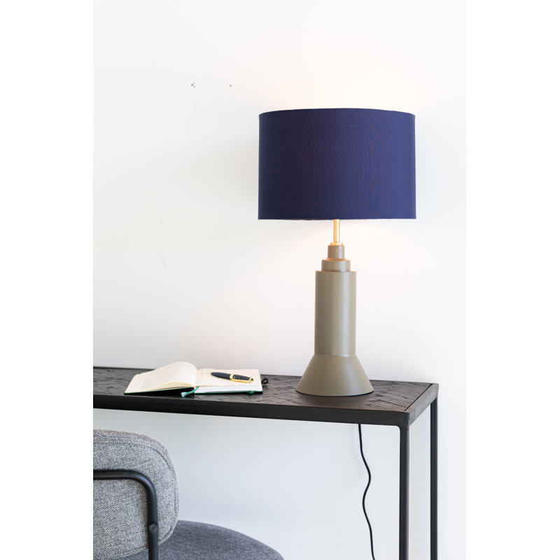 Kaja Table Lamp, Dark Blue, Brown