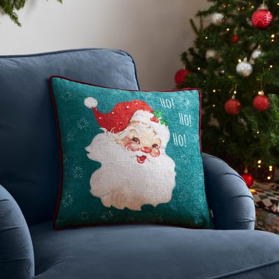 Anneheide Abstract Teal Square Throw Cushion With Filling