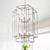 Lustre campagnard 10 lumières 15,75 "à 2 niveaux à intensité variable