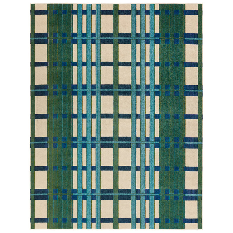 Tapis bleu Lindsey, Rectangle 8 pi 6 po x 11 pi 6 po