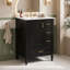 Meuble-lavabo autoportant moderne avec lavabo en céramique durable, charnières à fermeture en douceur et grand espace de rangement-107868657