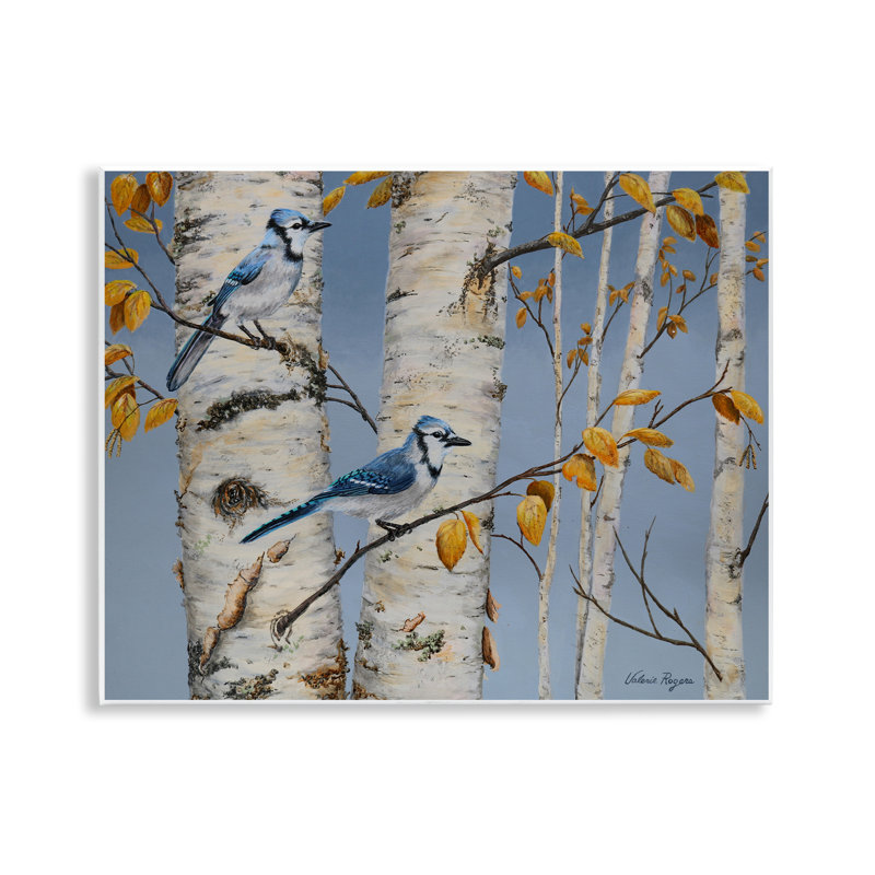  "Blue Jay Autumn Day", art mural par Valerie Rogers