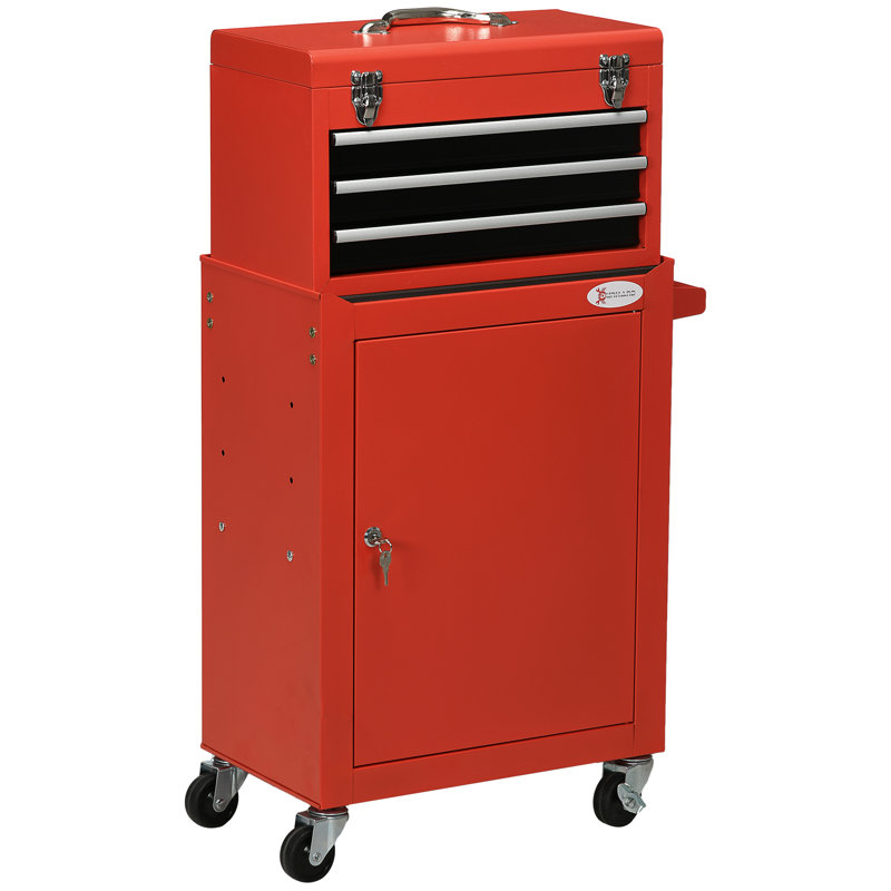 18.1" 3-Drawer Rolling Tool Chest Cabinet on Wheels