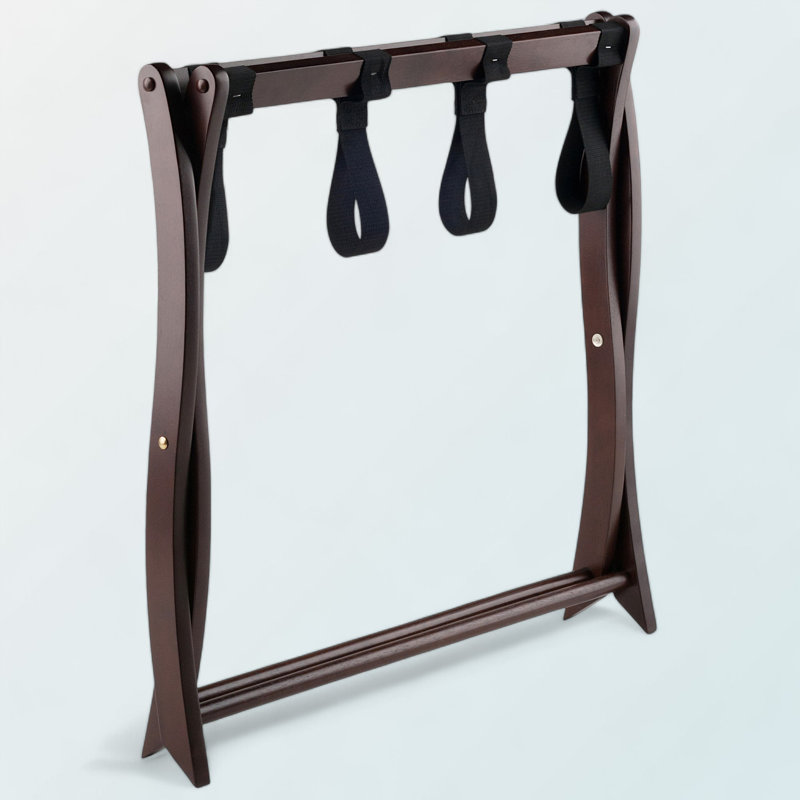 Scarlett Cappuccino Solid Wood Foldable Luggage Rack