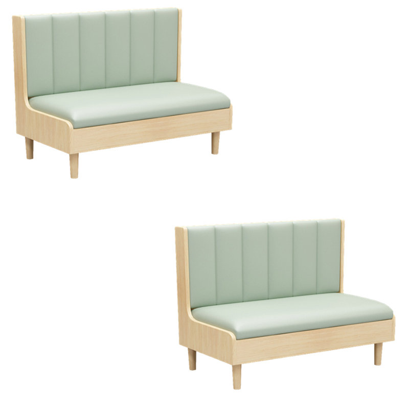 Banc rembourré en similicuir Exquise Fashion Cafe, Vert clair