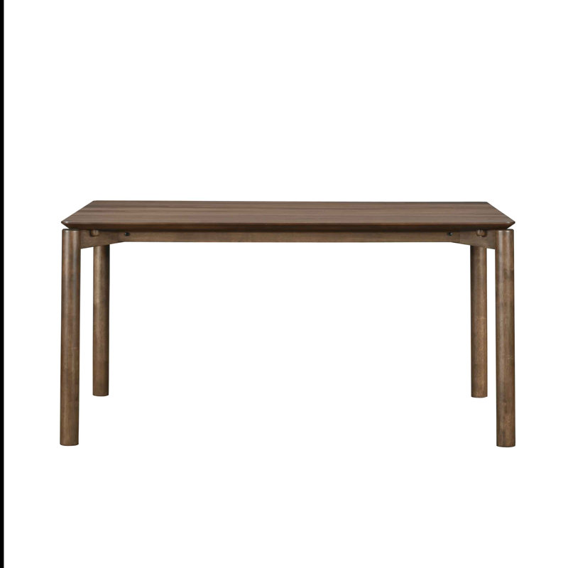 Willow Round-Leg Solid Wood Dining Table, Walnut