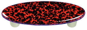 Poignée barre 3 po Granite, Aluminium, Noir / rouge