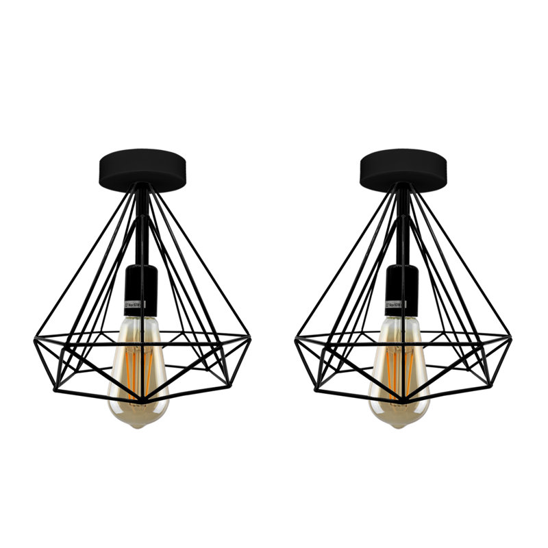 Aliahna Flush Mount, Black