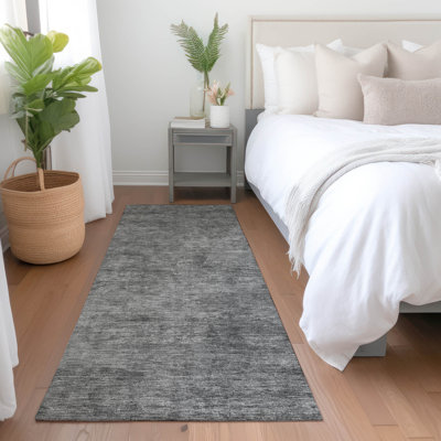 Tapis gris intérieur / extérieur lavable à la machine Christain ACN1359