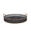 Sagebrook Home Ardian Coastal Large Set of 2 Round Bamboo Serving Trays 24/30"-1133590036
