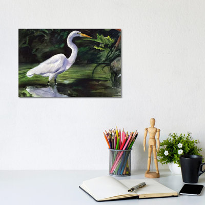 Egret Marsh by Rachel Parker - Gallery-Wrapped Canvas Giclée on Canvas
