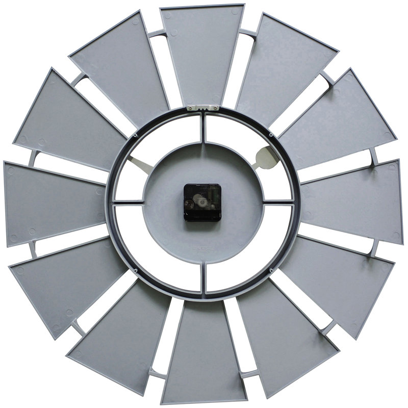 Multicolor Numeral Windmill 24" Farmhouse Wall Clock