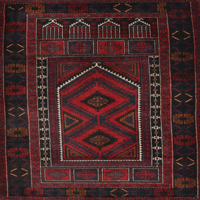 Tapis sud-ouest Mehroon / noir / crème