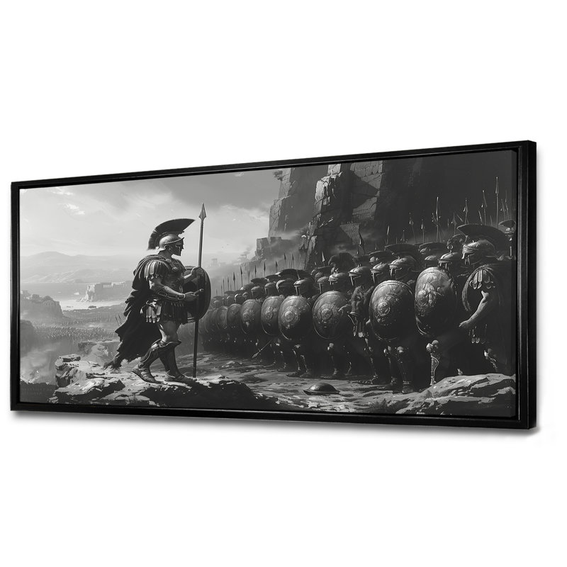 «Glatha», impression sur toile, Toile avec cadre flottant noir, H 28 po x l 60 po x P 1,5 po