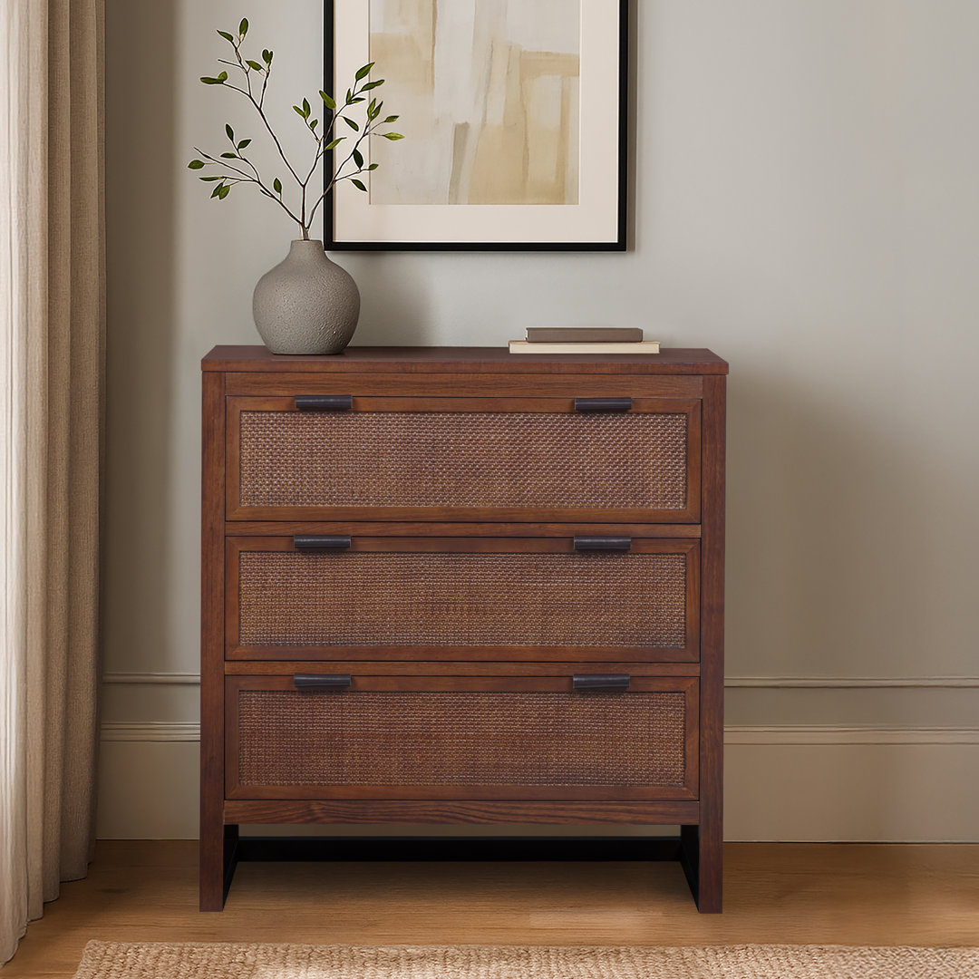 Teamson Home Hatteras 3-drawer Dresser, Walnut