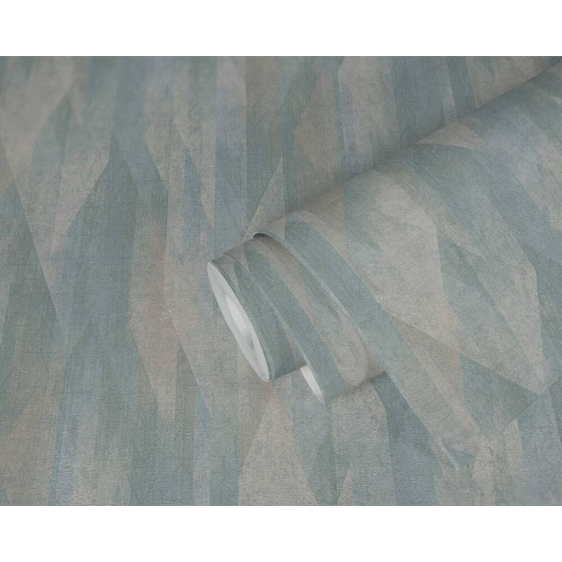 Dawrin Geometric Double Roll, Beige/Blue