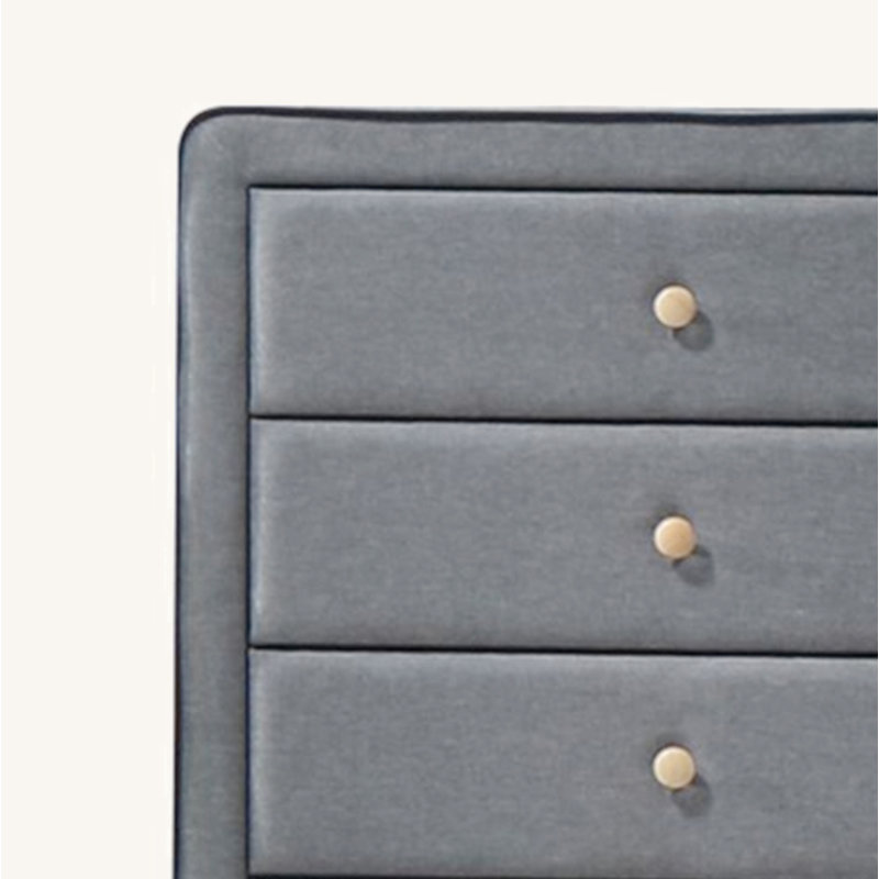 Commode en tissu gris clair